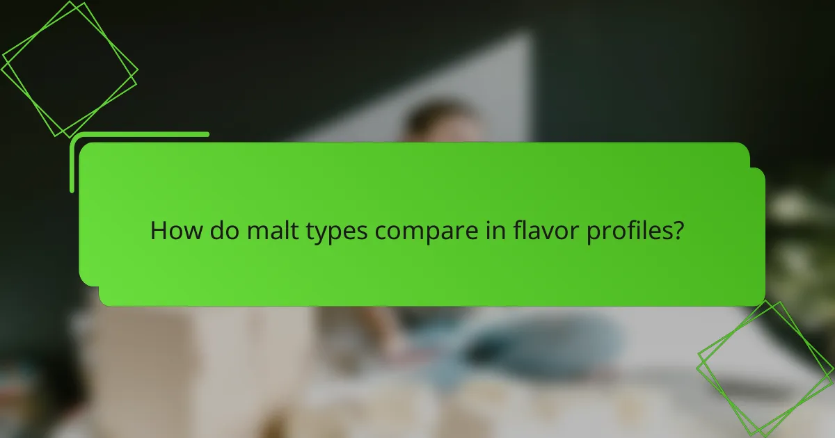 How do malt types compare in flavor profiles?