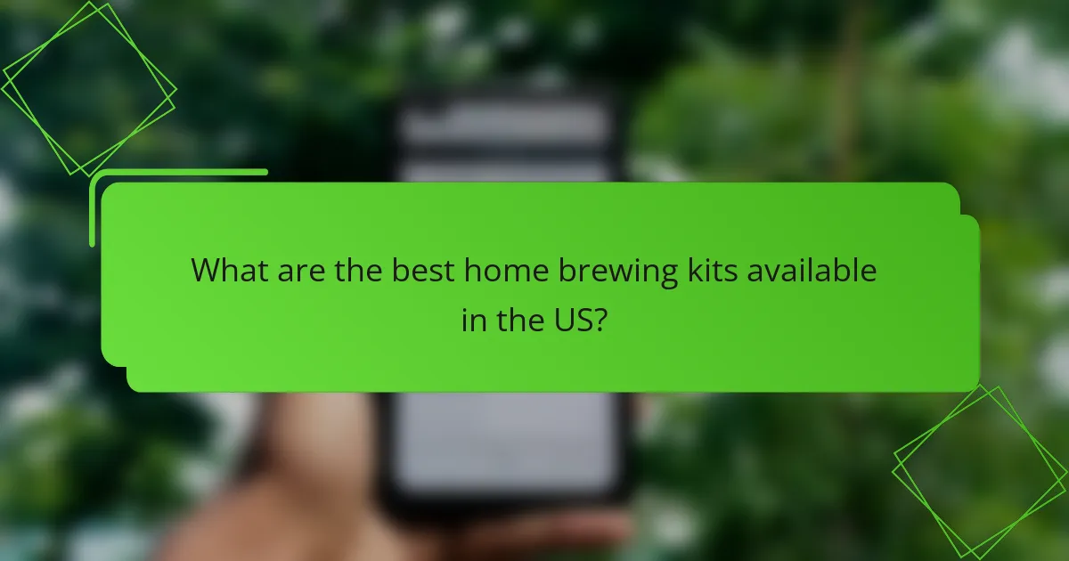 What are the best home brewing kits available in the US?