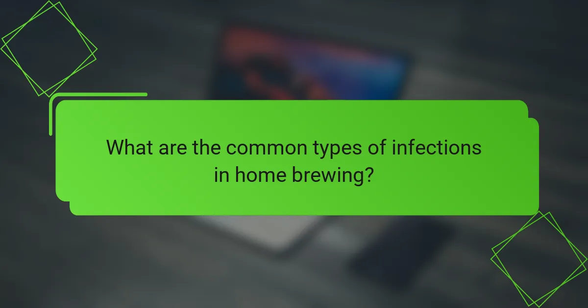 What are the common types of infections in home brewing?